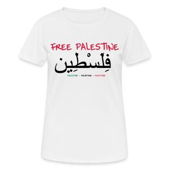 Free Palestine ! - Women's Breathable T-Shirt - white - Front - AI Model Female 172 dark (172cm)
