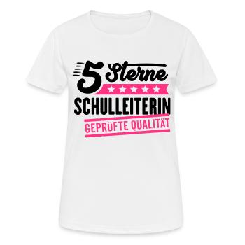 5Sterne Schulleiterin - Frauen T-Shirt atmungsaktiv - Weiß - Vorne - AI Model Female 172 dark (172cm)