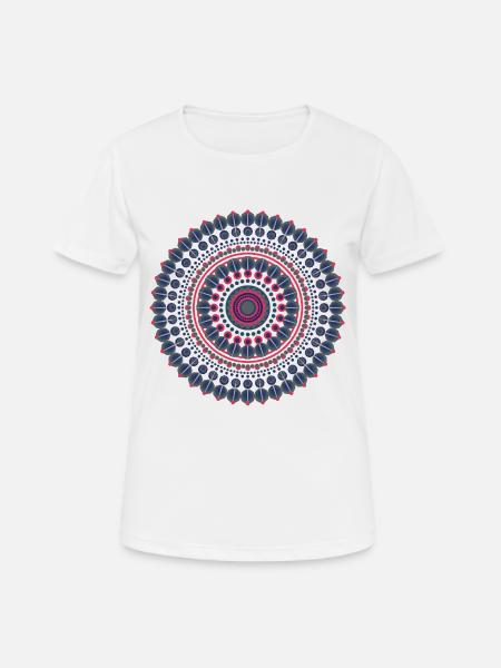 MANDALA. YOGA BUDDHA MEDITATION GESCHENK ZEN - Frauen T-Shirt atmungsaktiv - Weiß