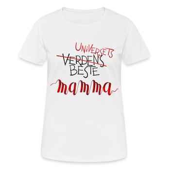Universum Die beste Mamma - Frauen T-Shirt atmungsaktiv - Weiß - Vorne - AI Model Female 172 dark (172cm)