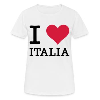 I Love Italia - Frauen T-Shirt atmungsaktiv - Weiß - Vorne - AI Model Female 172 dark (172cm)
