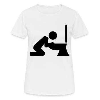 Toilet Vomiting - Frauen T-Shirt atmungsaktiv - Weiß - Vorne - AI Model Female 172 dark (172cm)