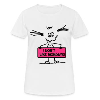 Girl - Je n'aime pas lundi - T-shirt - T-shirt respirant Femme - blanc - Devant - AI Model Female 172 dark (172cm)