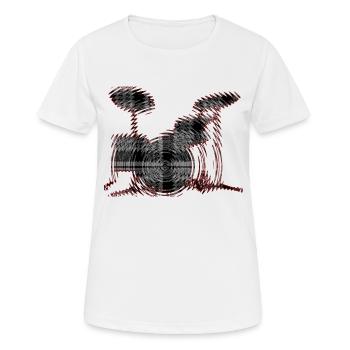 Drums - Women's Breathable T-Shirt - white - Front - AI Model Female 172 dark (172cm)
