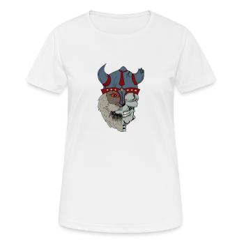 Wikinger Odin Vikings - Frauen T-Shirt atmungsaktiv - Weiß - Vorne - AI Model Female 172 dark (172cm)