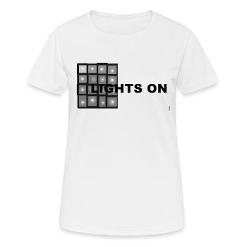 Lumières allumées - T-shirt respirant Femme - blanc - Devant - AI Model Female 172 dark (172cm)