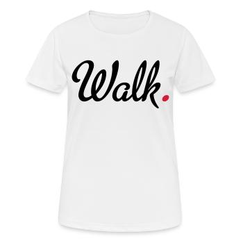 Nordic Walking - Frauen T-Shirt atmungsaktiv - Weiß - Vorne - AI Model Female 172 dark (172cm)