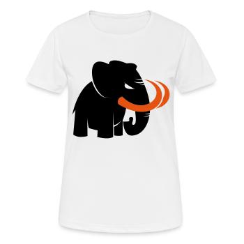 Böses Mammut - Frauen T-Shirt atmungsaktiv - Weiß - Vorne - AI Model Female 172 dark (172cm)