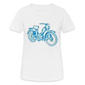 Mofa - Frauen T-Shirt atmungsaktiv - Weiß - Vorne - AI Model Female 172 dark (172cm)