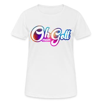 Oh mein Gott - Frauen T-Shirt atmungsaktiv - Weiß - Vorne - AI Model Female 172 dark (172cm)