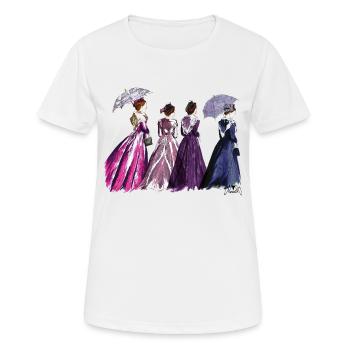 arlésienne ombrelle - T-shirt respirant Femme - blanc - Devant - AI Model Female 172 dark (172cm)