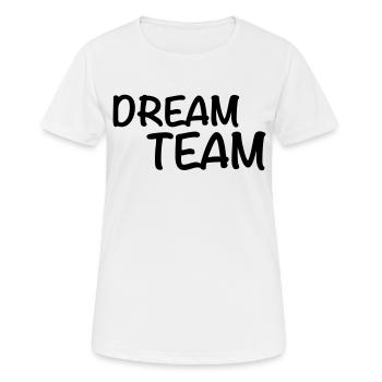 Dream Team - Frauen T-Shirt atmungsaktiv - Weiß - Vorne - AI Model Female 172 dark (172cm)