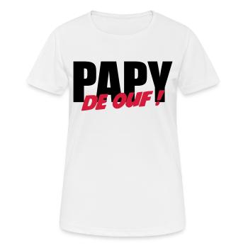 Papy de ouf ! - T-shirt respirant Femme - blanc - Devant - AI Model Female 172 dark (172cm)