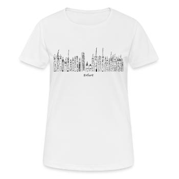 Erfurt - Frauen T-Shirt atmungsaktiv - Weiß - Vorne - AI Model Female 172 dark (172cm)