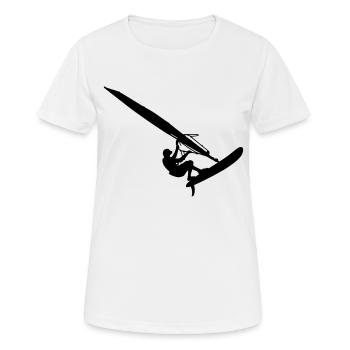Windsurfer (Vector) - Women's Breathable T-Shirt - white - Front - AI Model Female 172 dark (172cm)