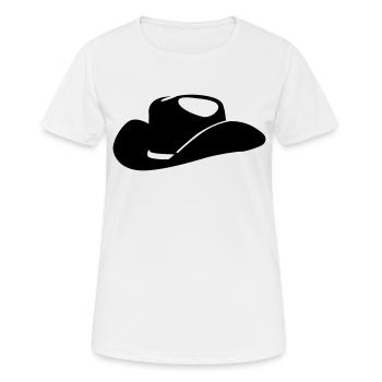 cowboy - Women's Breathable T-Shirt - white - Front - AI Model Female 172 dark (172cm)