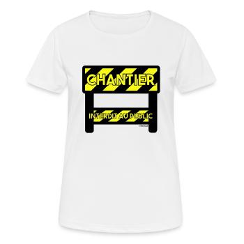 In Arbeit - Frauen T-Shirt atmungsaktiv - Weiß - Vorne - AI Model Female 172 dark (172cm)