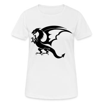 dragon - Frauen T-Shirt atmungsaktiv - Weiß - Vorne - AI Model Female 172 dark (172cm)