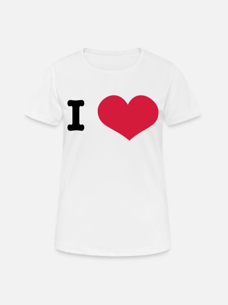 I Love ... (insert own text) - Frauen T-Shirt atmungsaktiv - Weiß