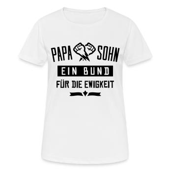 papa sohn bund ewigkeit - Frauen T-Shirt atmungsaktiv - Weiß - Vorne - AI Model Female 172 dark (172cm)