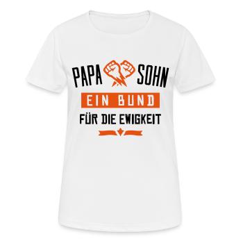 papa sohn bund ewigkeit - Frauen T-Shirt atmungsaktiv - Weiß - Vorne - AI Model Female 172 dark (172cm)