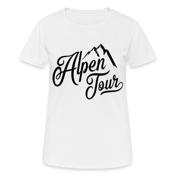 alpen tour - Frauen T-Shirt atmungsaktiv - Weiß - Vorne - AI Model Female 172 dark (172cm)