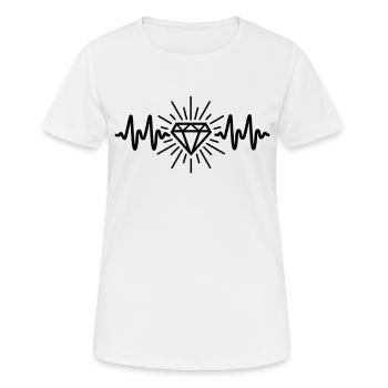 Diamant - Frauen T-Shirt atmungsaktiv - Weiß - Vorne - AI Model Female 172 dark (172cm)