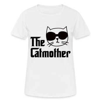 The Catmother - Frauen T-Shirt atmungsaktiv - Weiß - Vorne - AI Model Female 172 dark (172cm)