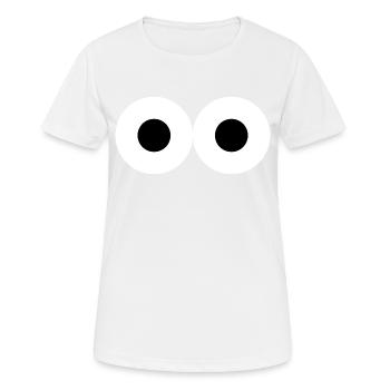 eyes - Women's Breathable T-Shirt - white - Front - AI Model Female 172 dark (172cm)