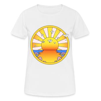 LSD California Orange Sonnenschein - Frauen T-Shirt atmungsaktiv - Weiß - Vorne - AI Model Female 172 dark (172cm)
