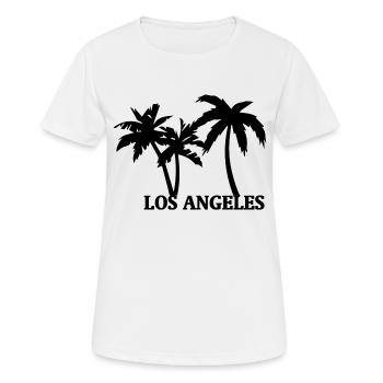 Los Angeles - Frauen T-Shirt atmungsaktiv - Weiß - Vorne - AI Model Female 172 dark (172cm)