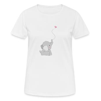 Eddi Elefant - présent - idée présente - T-shirt respirant Femme - blanc - Devant - AI Model Female 172 dark (172cm)