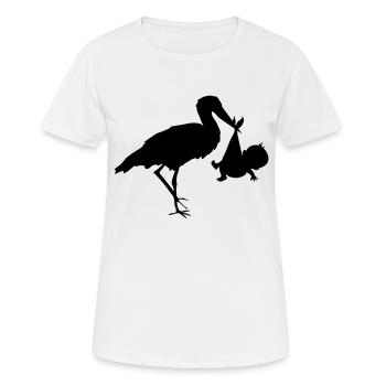 Baby and Stork - Women's Breathable T-Shirt - white - Front - AI Model Female 172 dark (172cm)