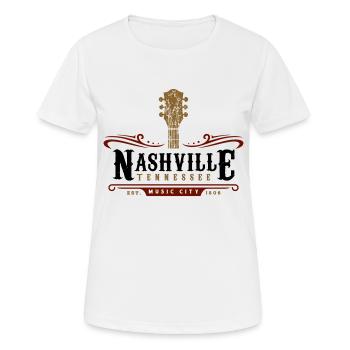 Nashville Tennessee Music City USA Geschenkidee - Frauen T-Shirt atmungsaktiv - Weiß - Vorne - AI Model Female 172 dark (172cm)