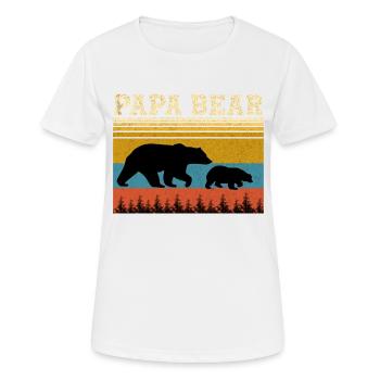 Vintage Papa Bär Baby Bär Vatertag - T-shirt respirant Femme - blanc - Devant - AI Model Female 172 dark (172cm)