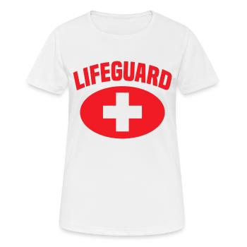 Sauveteurs maîtres-nageurs - T-shirt respirant Femme - blanc - Devant - AI Model Female 172 dark (172cm)