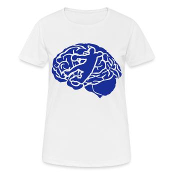 handball cerveau - T-shirt respirant Femme - blanc - Devant - AI Model Female 172 dark (172cm)