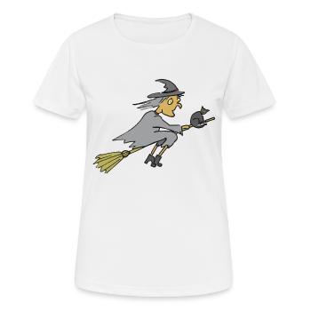 Sorcière, Halloween, sorcière - T-shirt respirant Femme - blanc - Devant - AI Model Female 172 dark (172cm)