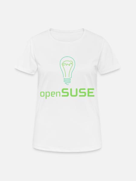 openSUSE Fokus - Frauen T-Shirt atmungsaktiv - Weiß