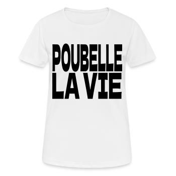 poubelle la vie - T-shirt respirant Femme - blanc - Devant - AI Model Female 172 dark (172cm)