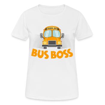 Bus Boss Yellow Bus School Bus Driver - Frauen T-Shirt atmungsaktiv - Weiß - Vorne - AI Model Female 172 dark (172cm)