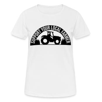 Felder Farmer Support - Frauen T-Shirt atmungsaktiv - Weiß - Vorne - AI Model Female 172 dark (172cm)