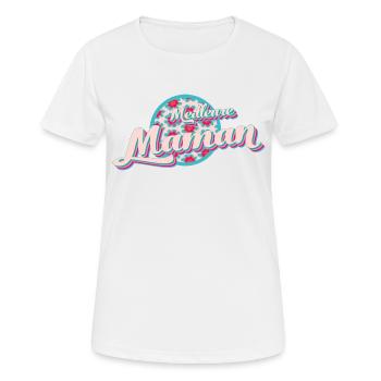 For the best mom - Women's Breathable T-Shirt - white - Front - AI Model Female 172 dark (172cm)