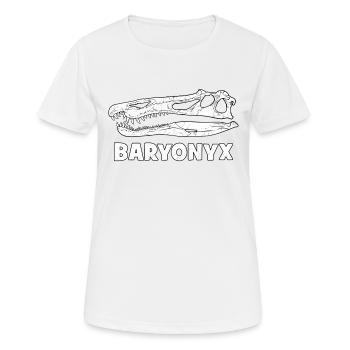 Tête fossile de Baryonyx - T-shirt respirant Femme - blanc - Devant - AI Model Female 172 dark (172cm)