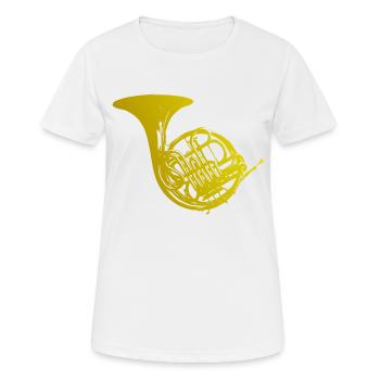 Horn - Frauen T-Shirt atmungsaktiv - Weiß - Vorne - AI Model Female 172 dark (172cm)