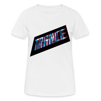 Conception de transe d’effets 3D - T-shirt respirant Femme - blanc - Devant - AI Model Female 172 dark (172cm)