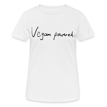 Végétalien alimenté. - T-shirt respirant Femme - blanc - Devant - AI Model Female 172 dark (172cm)