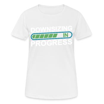 Réduction des effectifs en cours 16 - T-shirt respirant Femme - blanc - Devant - AI Model Female 172 dark (172cm)