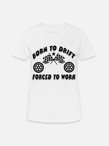 Auto - Frauen T-Shirt atmungsaktiv - Weiß