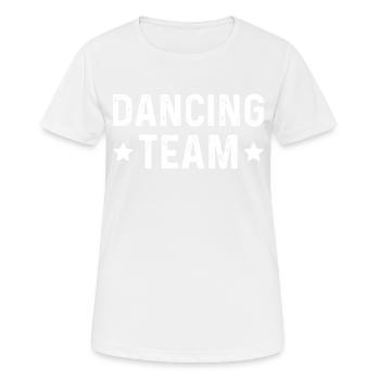 Équipe de danse - T-shirt respirant Femme - blanc - Devant - AI Model Female 172 dark (172cm)